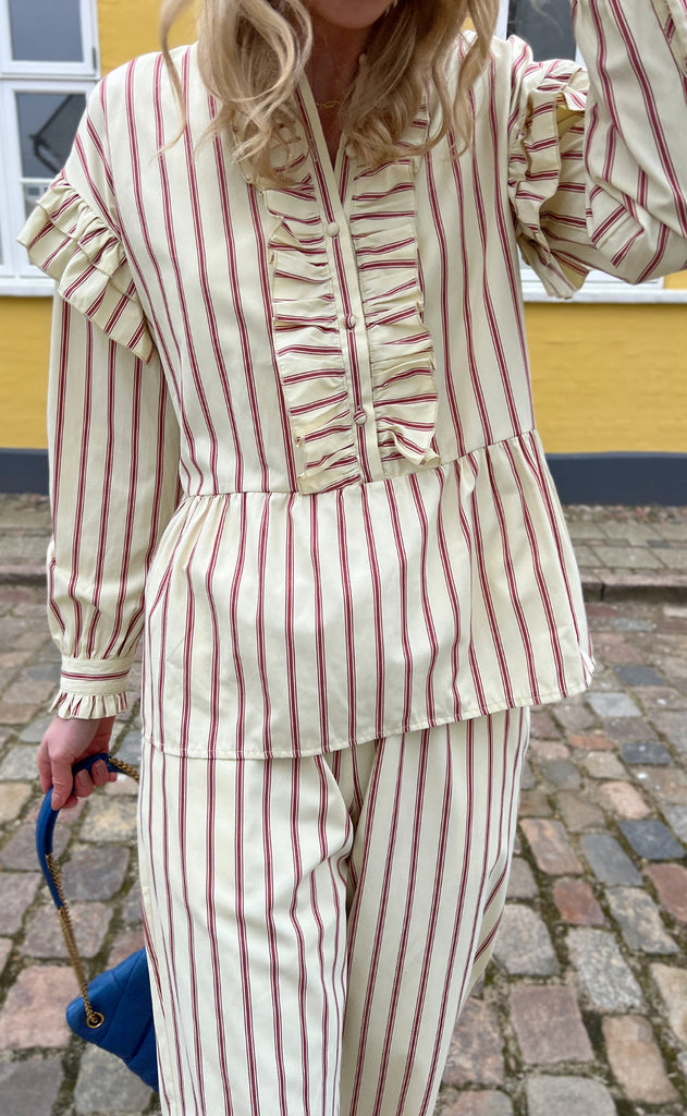 INA Copenhagen Bukser - Liv - Red Striped