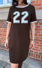 INA Copenhagen Kjole - Alva Football - Mocca W. Off White