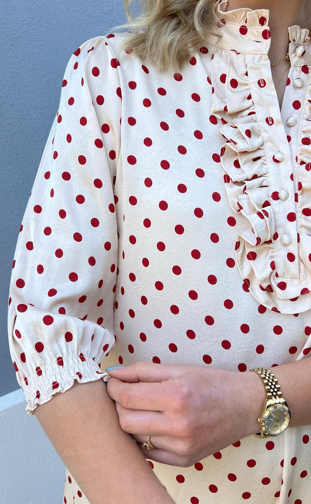 INA Copenhagen Kjole - Camilla - Red Dots