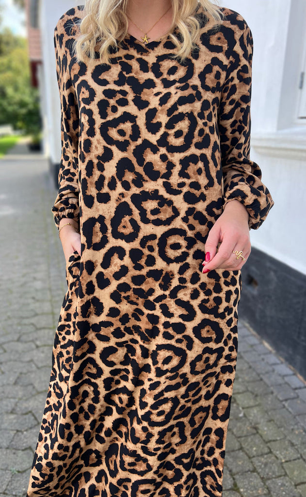 INA Copenhagen Kjole - Lia Poplin - Leopard