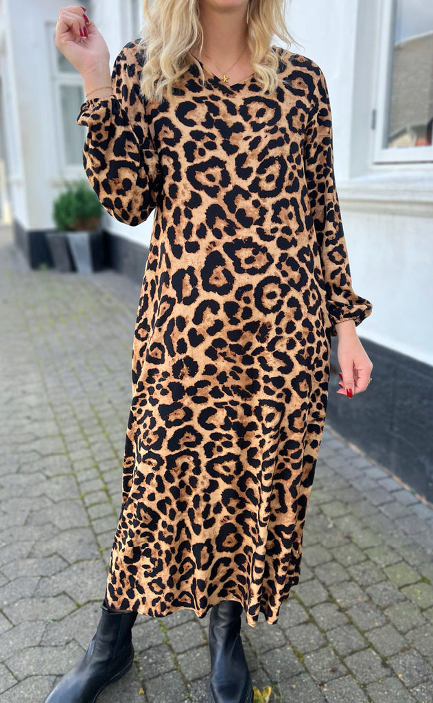 INA Copenhagen Kjole - Lia Poplin - Leopard