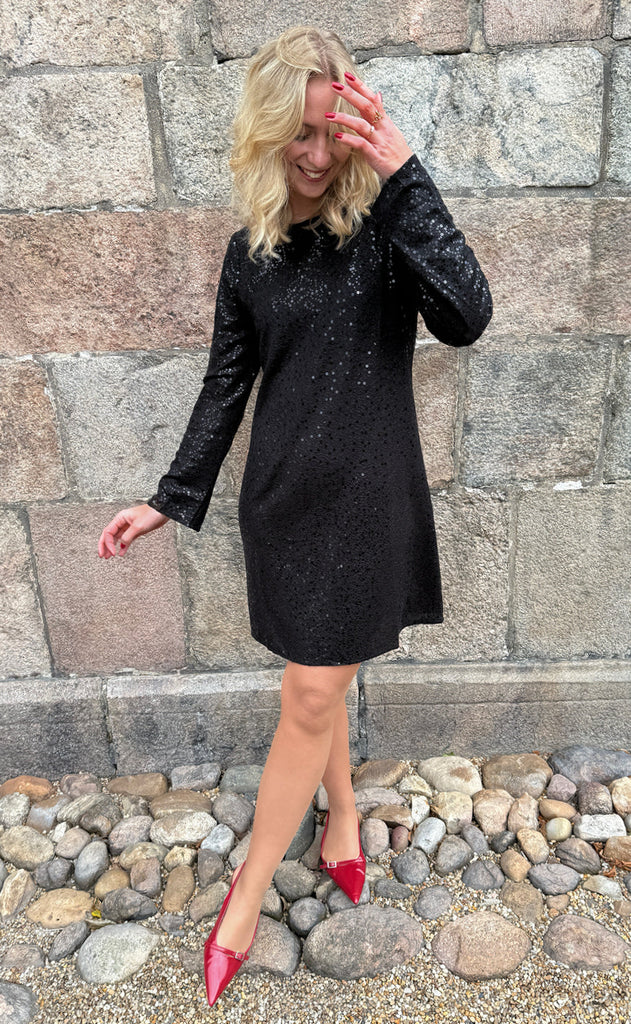 INA Copenhagen Kjole - Sima - Black Sequin