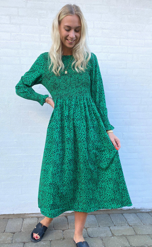 INA Copenhagen Kjole - Veronica - Green Leo