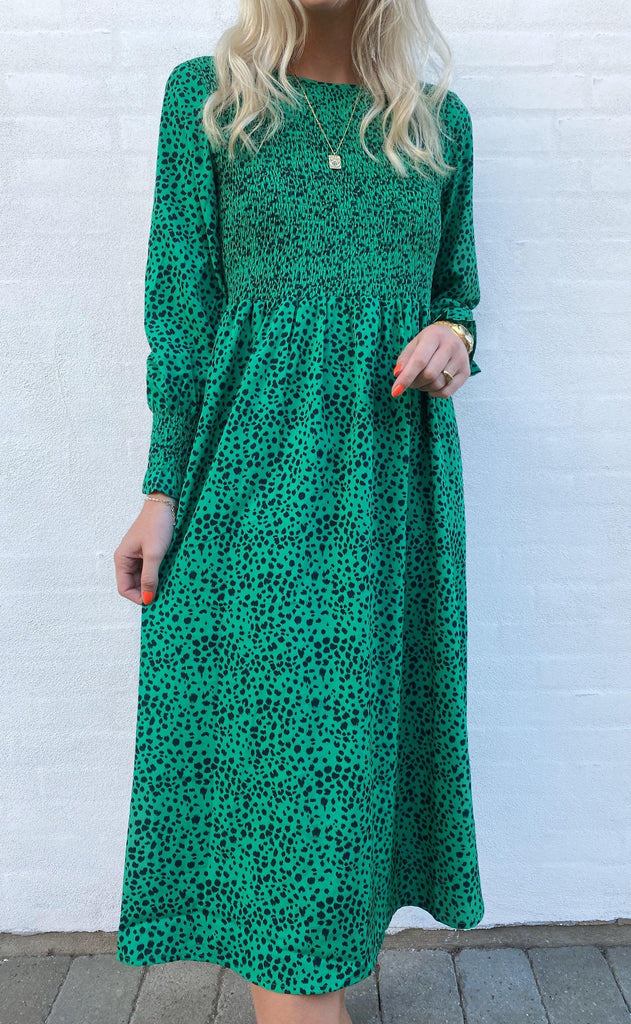 INA Copenhagen Kjole - Veronica - Green Leo