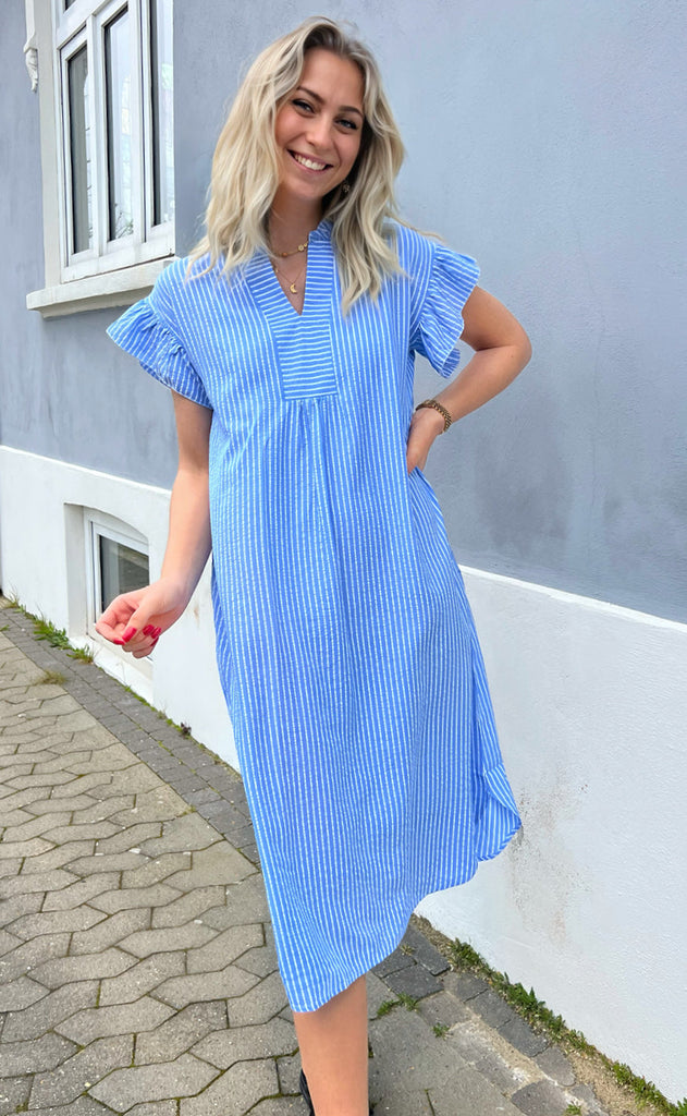 INA Copenhagen Kjole - Winnie - Blue Striped