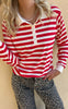 INA Copenhagen Polo / Bluse - Pamela - Red Striped