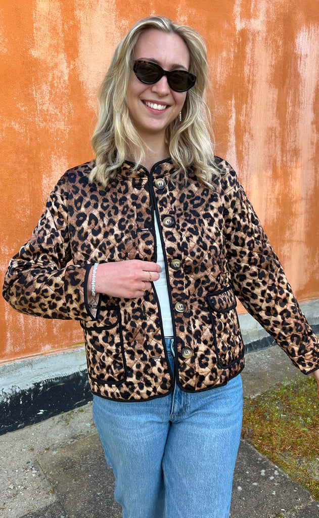 INA Copenhagen Quiltet Jakke - Mille - Leopard