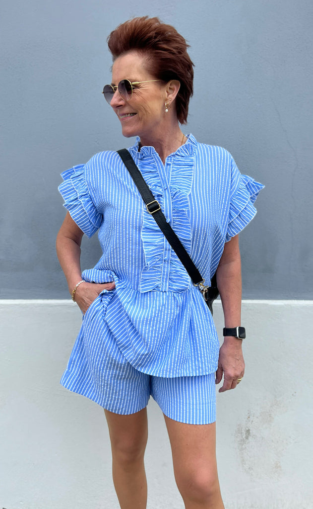 INA Copenhagen Shorts - Liv - Blue Striped