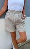 INA Copenhagen Shorts - Liv - White / Brown Striped