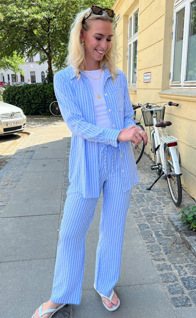 INA Copenhagen Skjorte - Grace - Blue/White Stripe