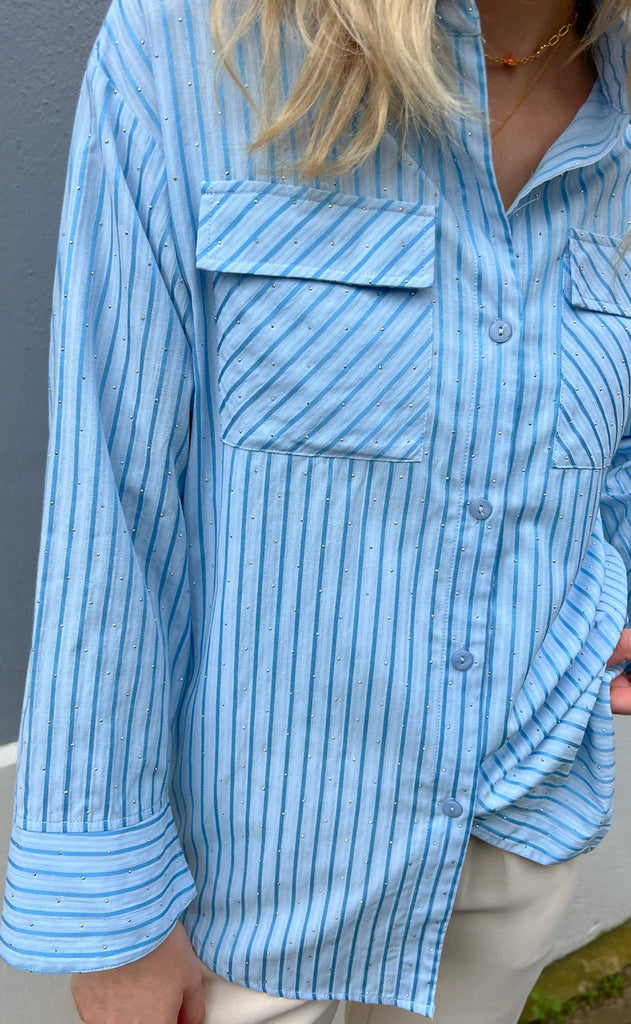 INA Copenhagen Skjorte - Simili - Blue Striped