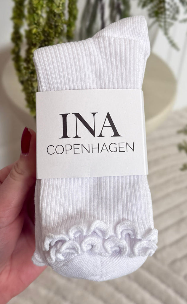 INA Copenhagen Strømper - Sally - White