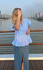 INA Copenhagen Top - Winnie - Blue Striped