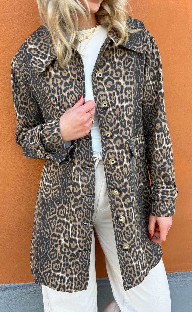 INA Copenhagen Trenchcoat - Jessica - Leopard