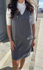 Say INA Copenhagen Kjole - Jessi Spencer - Grey Pinstripe