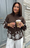 Say INA Copenhagen Skjorte - Tilde - Chocolate Brown W. Embroidery