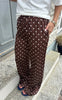 Say INA Copenhagen Bukser - Nellie - Dark Brown W. White Dots