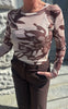 Say INA Copenhagen Bluse - Sophia Mesh - Big Brown Flowers