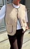 Say INA Copenhagen Vest - Ellinora - Beige W. Leopard