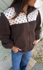 Say INA Copenhagen Jakke - Fia Fleece - Dark Brown W. Dots