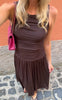 Say INA Copenhagen Kjole - Nina - Dark Brown Mesh