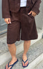 Say INA Copenhagen Shorts - Kathi Suede - Dark Brown