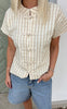 Say INA Copenhagen Top - Louise - Beige Striped