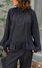 Say INA Copenhagen Bluse - Aria - Black Chiffon