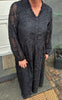 Say INA Copenhagen Kjole - Luna Long - Black Flower