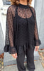 Say INA Copenhagen Bluse - Aria - Black w. Black Dots