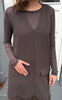 Say INA Copenhagen Bluse - Sophia Mesh - Brown W. Glitter Stones