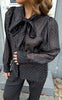 Say INA Copenhagen Skjorte - Nanna - Black W. Glitter Stones