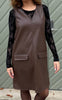 Say INA Copenhagen Kjole - Jessi Spencer - Dark Brown PU Leather