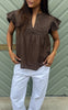 Say INA Copenhagen Top - Carla - Dark Brown