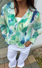 Say INA Copenhagen Top - Laila - Blue / Green Flowers