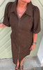 Say NA Copenhagen Kjole - Nora - Dark Brown Corduroy