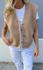Say INA Copenhagen Fleece Vest - Gloria - Taupe
