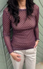Say INA Copenhagen Bluse - Sophia Mesh - Bordeaux W. Dots