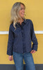 Say INA Copenhagen Skjorte - Lizzie - Navy W. Stripes