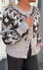 Say INA Copenhagen Cardigan - Edeline - Taupe W. Nordic Pattern