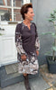 Say INA Copenhagen Kjole - Carly LS - Brown w. Flower Print