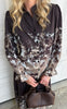 Say INA Copenhagen Skjorte - Carly LS - Brown w. Flower Print