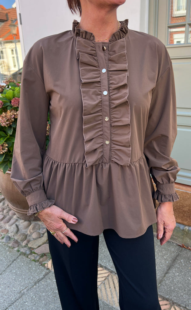 INA Copenhagen Bluse - Frida - Dark Brown