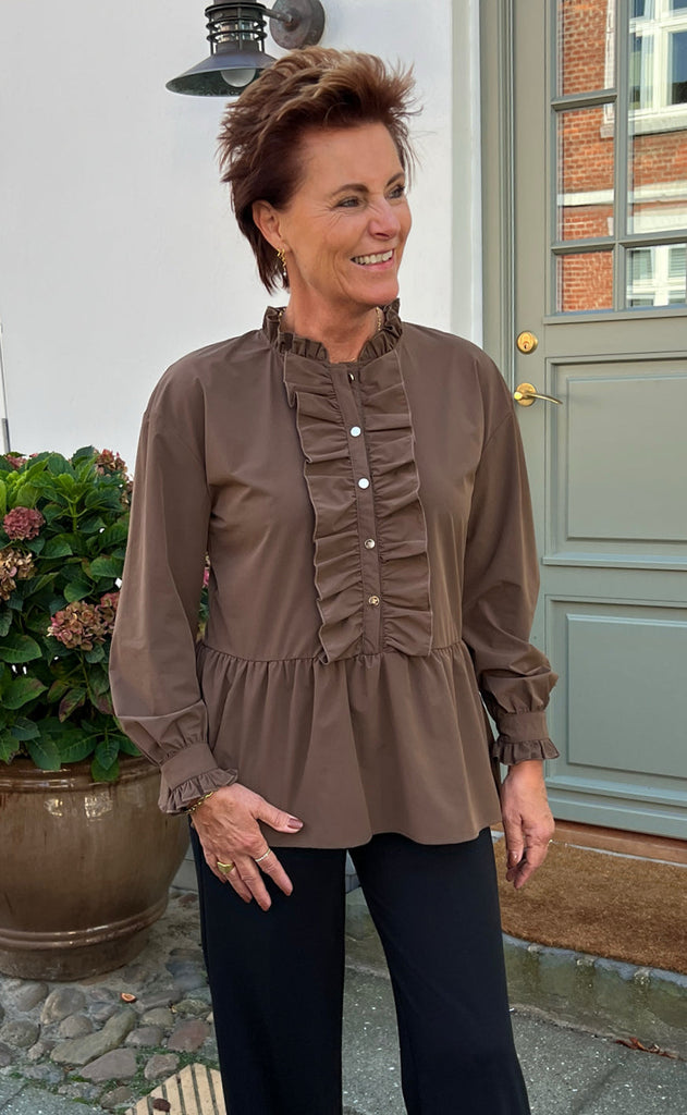 INA Copenhagen Bluse - Frida - Dark Brown