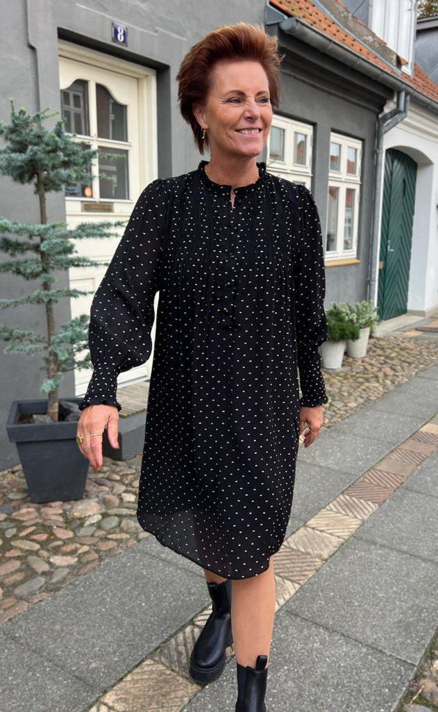 INA Copenhagen Kjole - Natalia - Black W. Dots