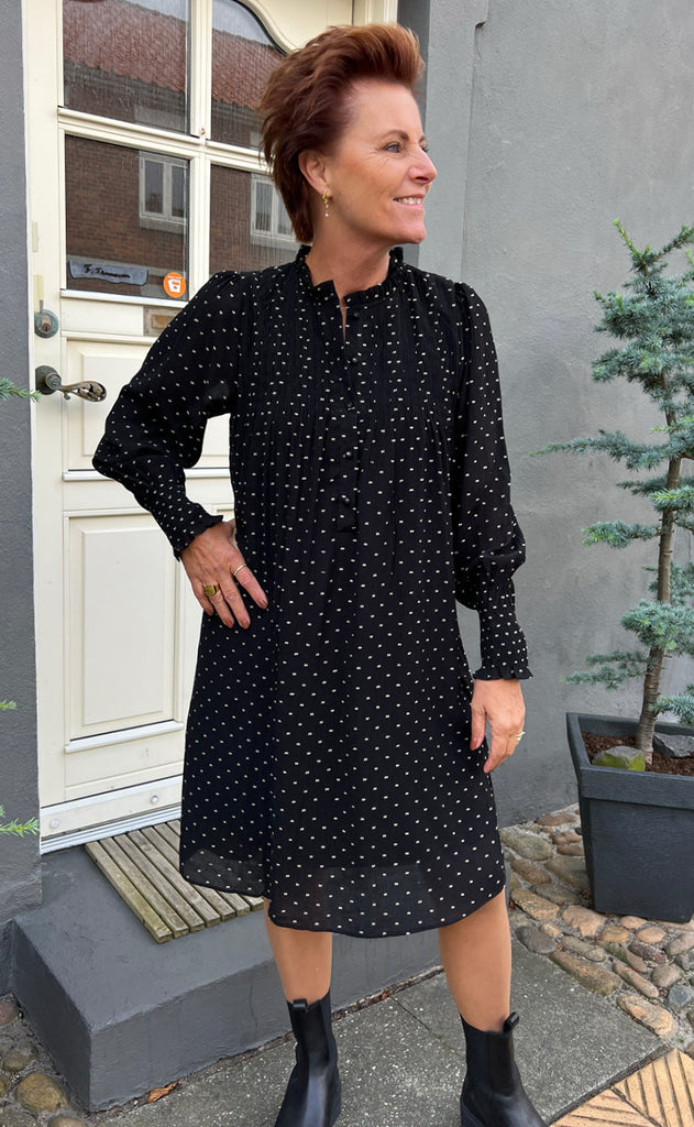 INA Copenhagen Kjole - Natalia - Black W. Dots