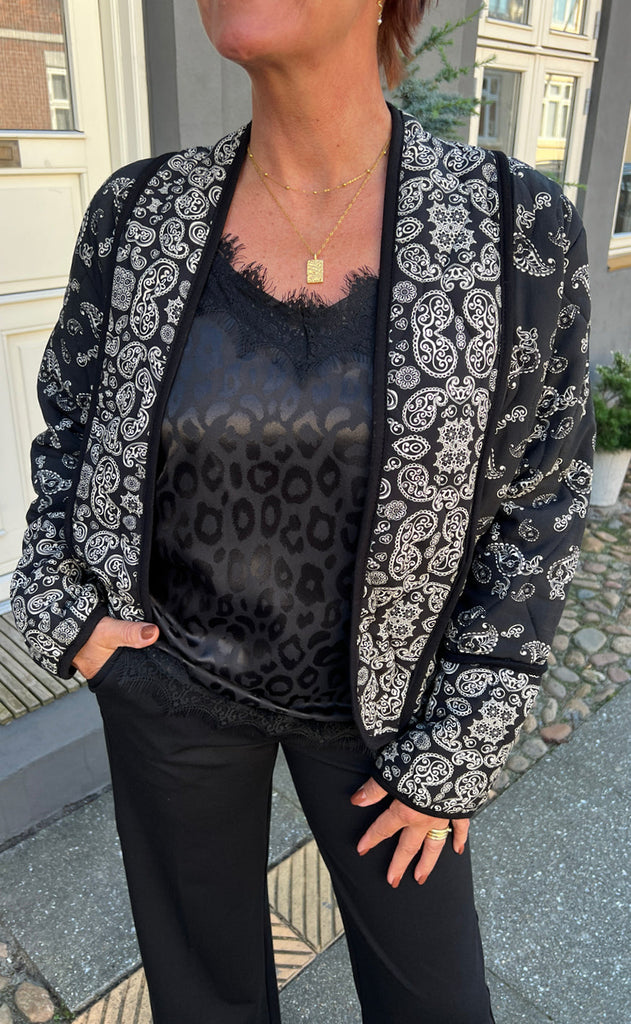 INA Copenhagen Top - Kiki - Black Leopard