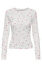 JDY Bluse - Sofia - Cloud Dancer/Chinese Red Heart