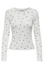 JDY Bluse - Sofia L/S - Cloud Dancer/Black Heart