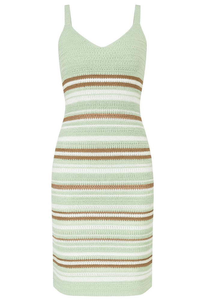 JDY Kjole - Tropical - Smoke Green/Toasted Coconut/Birch